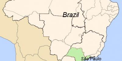 Carte de São Paulo au Brésil