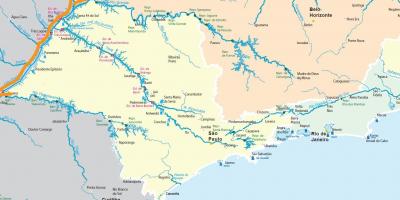Carte des fleuves São Paulo