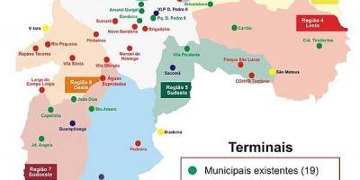 Carte des terminaux bus São Paulo