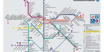 Carte des transports Sao Paulo - Accès handicapés