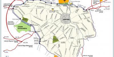 Carte du grand centre São Paulo