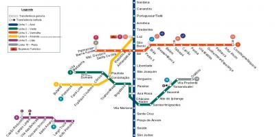 Carte du métro São Paulo