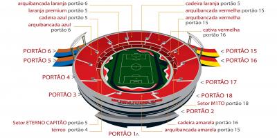 Carte du Stade Morumbi São Paulo