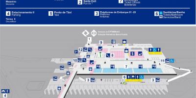 Carte du terminal de bus Barra Funda