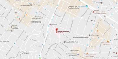 Carte hôpital Samaritano São Paulo