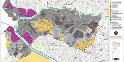 Carte Lapa São Paulo - Occupation du sol