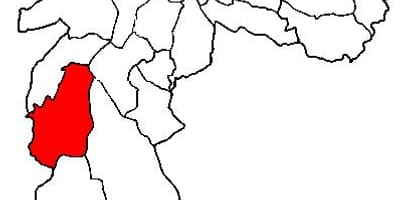 Carte M'Boi Mirim sous-préfecture São Paulo