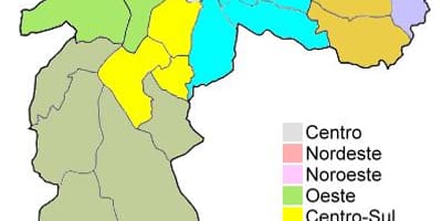 Carte régions administratives São Paulo