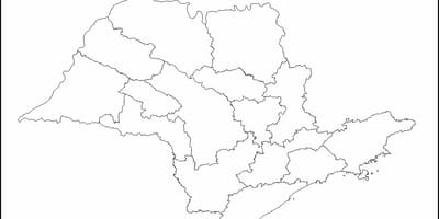 Carte São Paulo vierge - régions