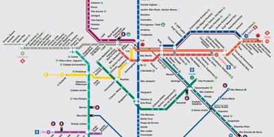 Carte transports São Paulo