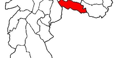 Carte Vila Prudente sous-préfecture São Paulo